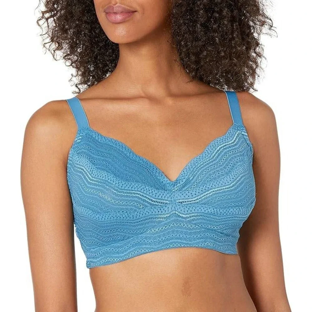 Cosabella Dolce Curvy Bralette Malawi Blue Lace Wireless Bra Size M